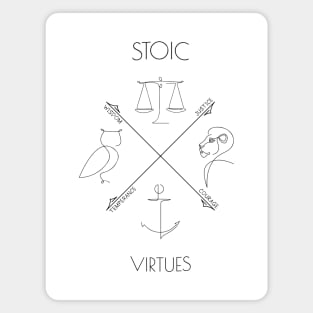 Stoic Cardinal Virtues Magnet